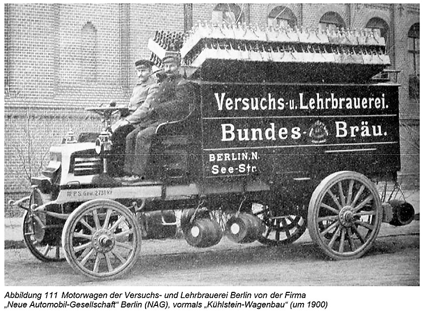 motorwagen der versuchs und lehrbrauerei 1900